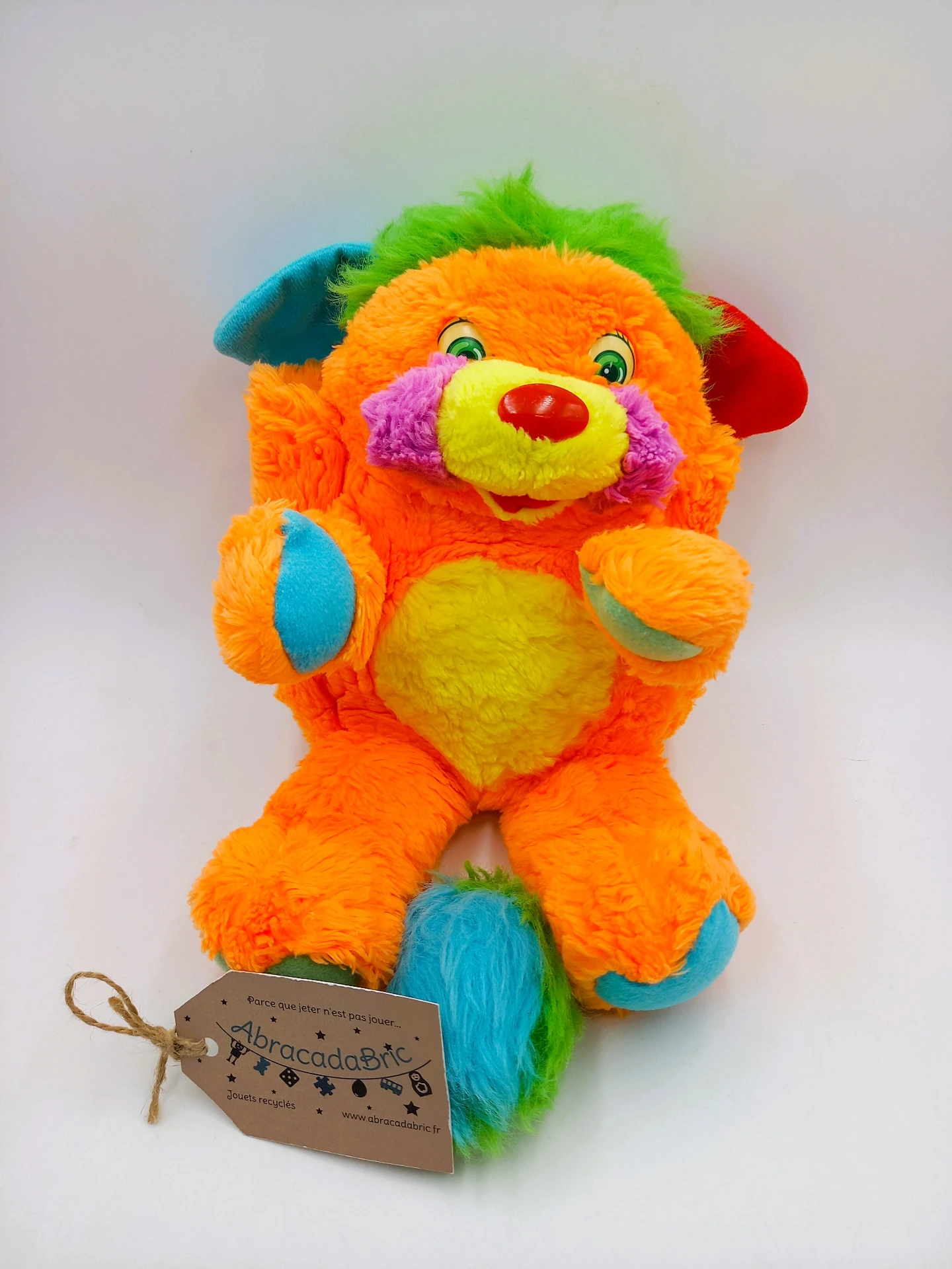 Peluche Popples 28cm orange vintage - MATTEL