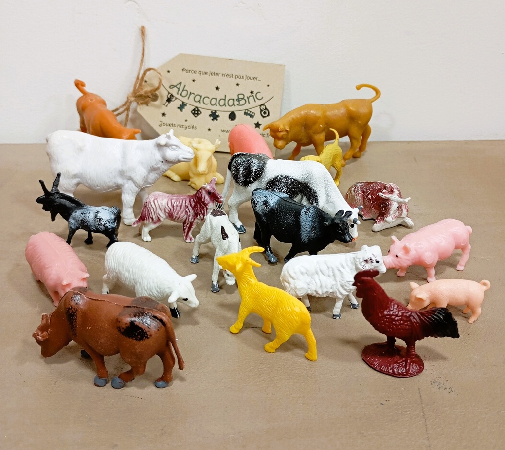  20 figurines animaux de la ferme