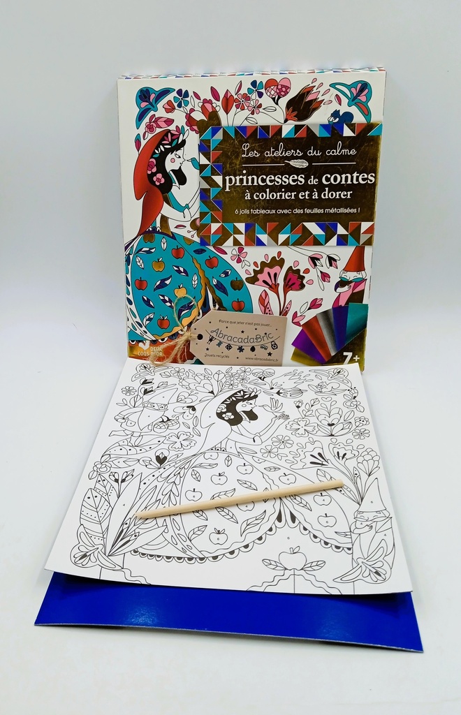 Princesse de contes à colorier et à dorer - DEUX COQS D'OR 