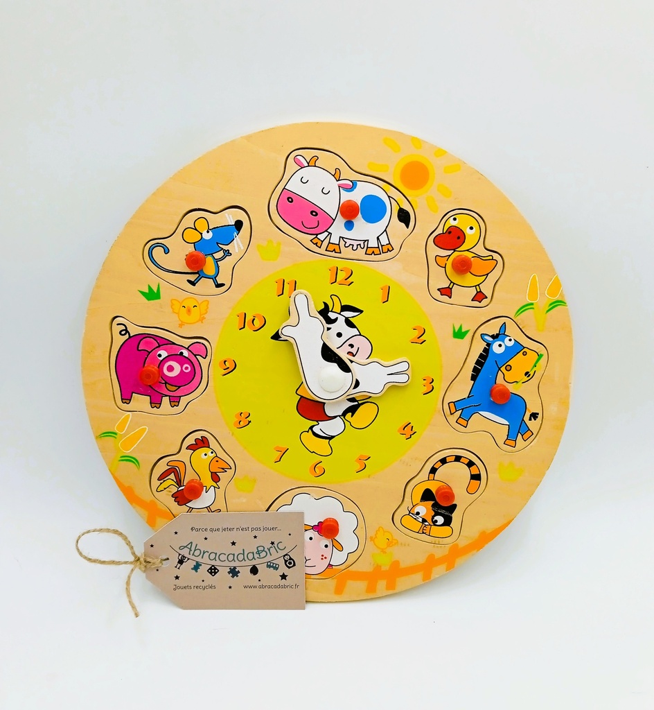 Puzzle horloge en bois 