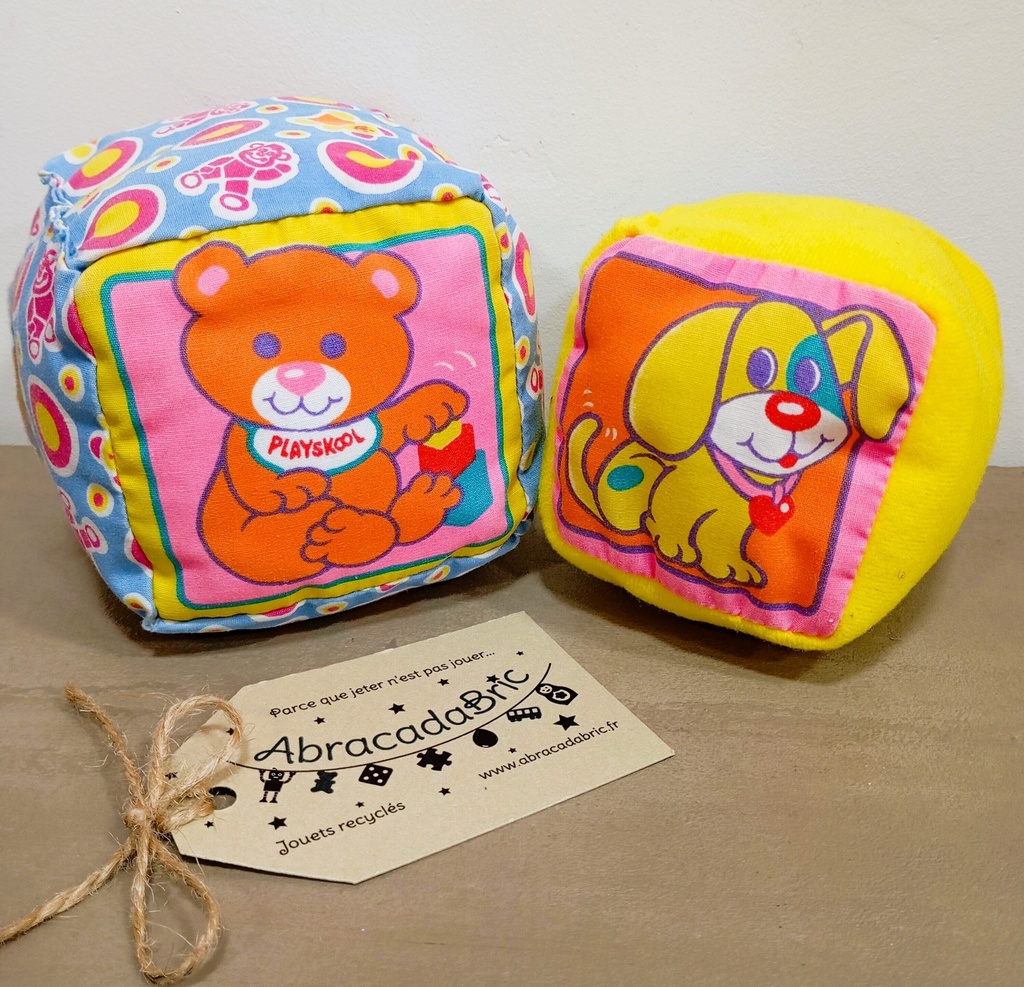 Mes Cubes Tissus vintage x2 - PLAYSKOOL