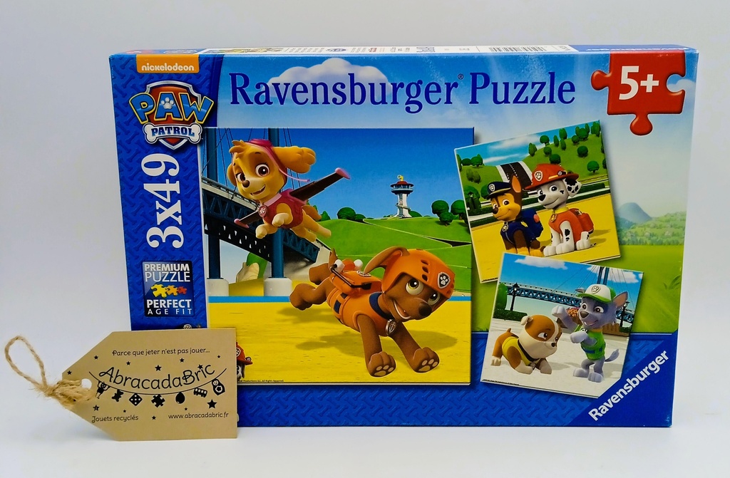 Puzzles "L'équipe des 4 pattes" 2x49p - RAVENSBURGER 