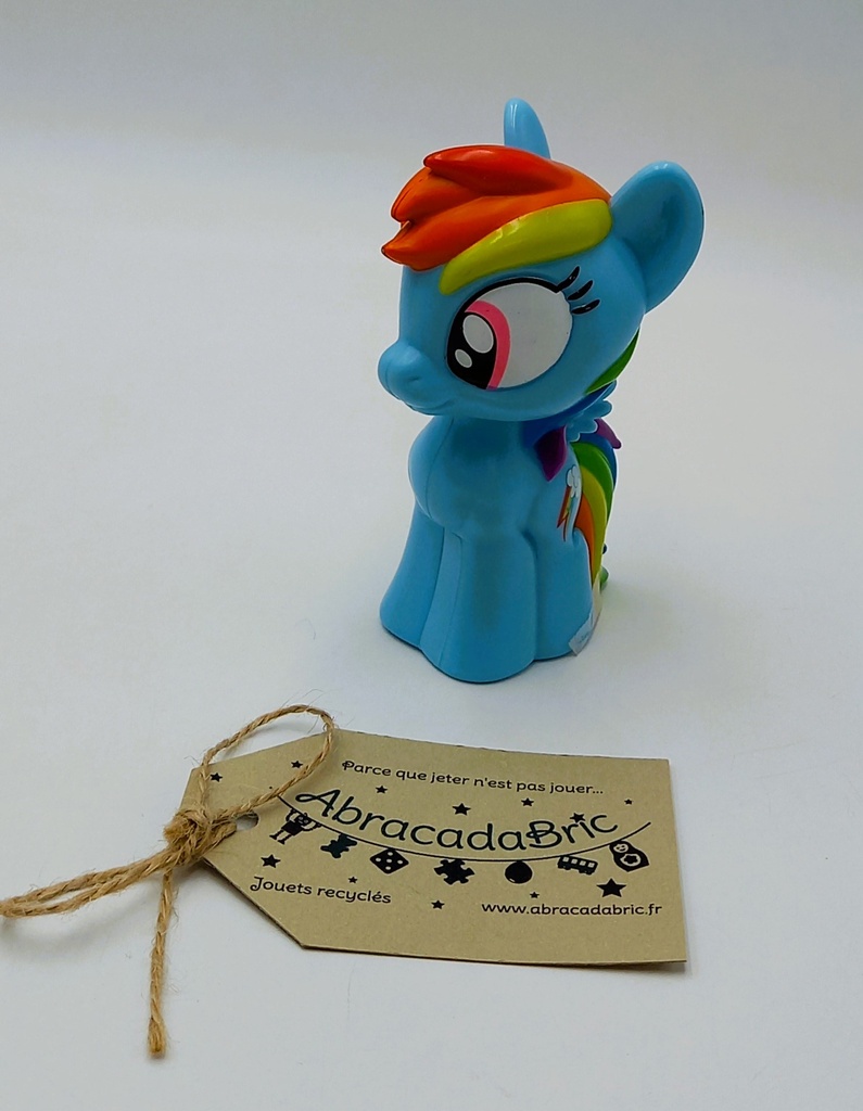 Poney "my little pony" bleu et arc en ciel 11cm - HASBRO 