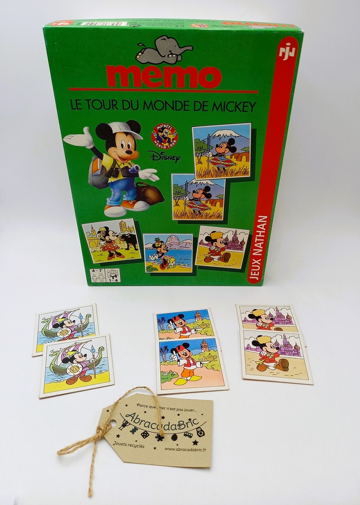 Mémo " le tour du monde de Mickey" Vintage 1990 - NATHAN 