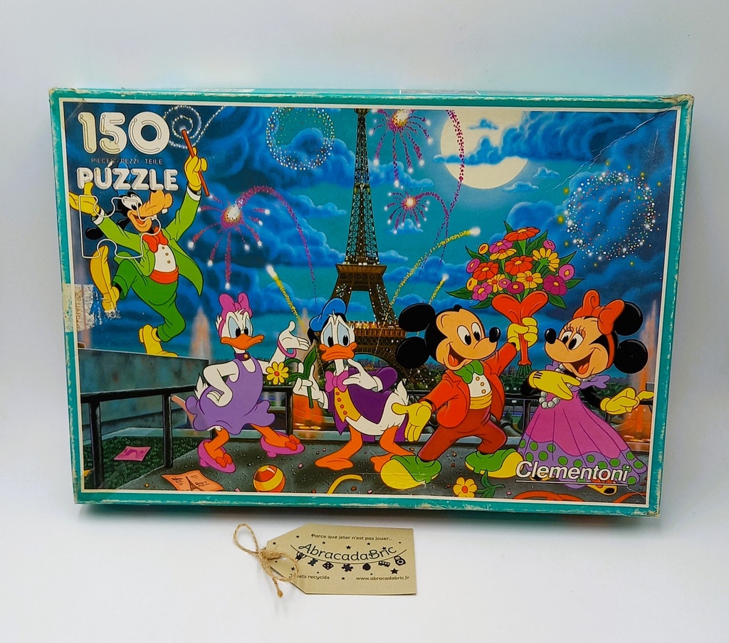 Puzzle "Mickey et ses amis à Paris" 150p Vintage - CLEMENTONi 