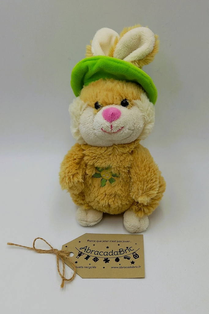 Lapin sonore au chapeau vert 20cm - GiPSY  