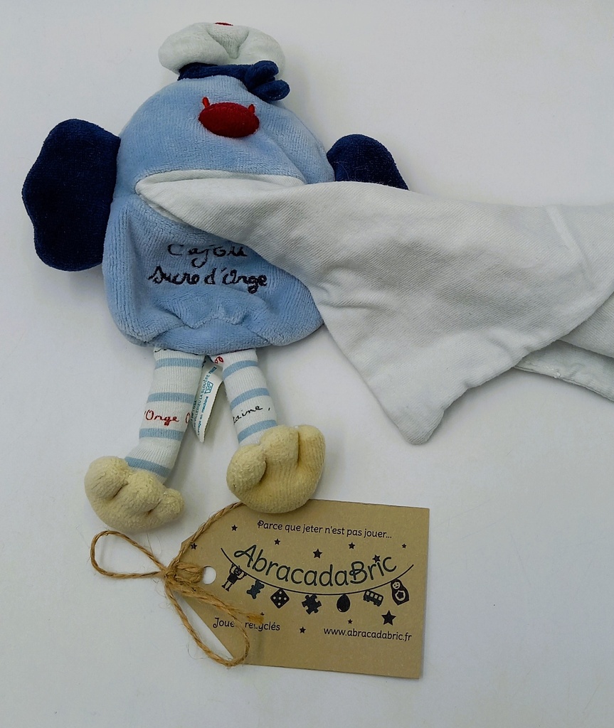 Doudou plat pingouin -30cm- SUCRE D'ORGE  