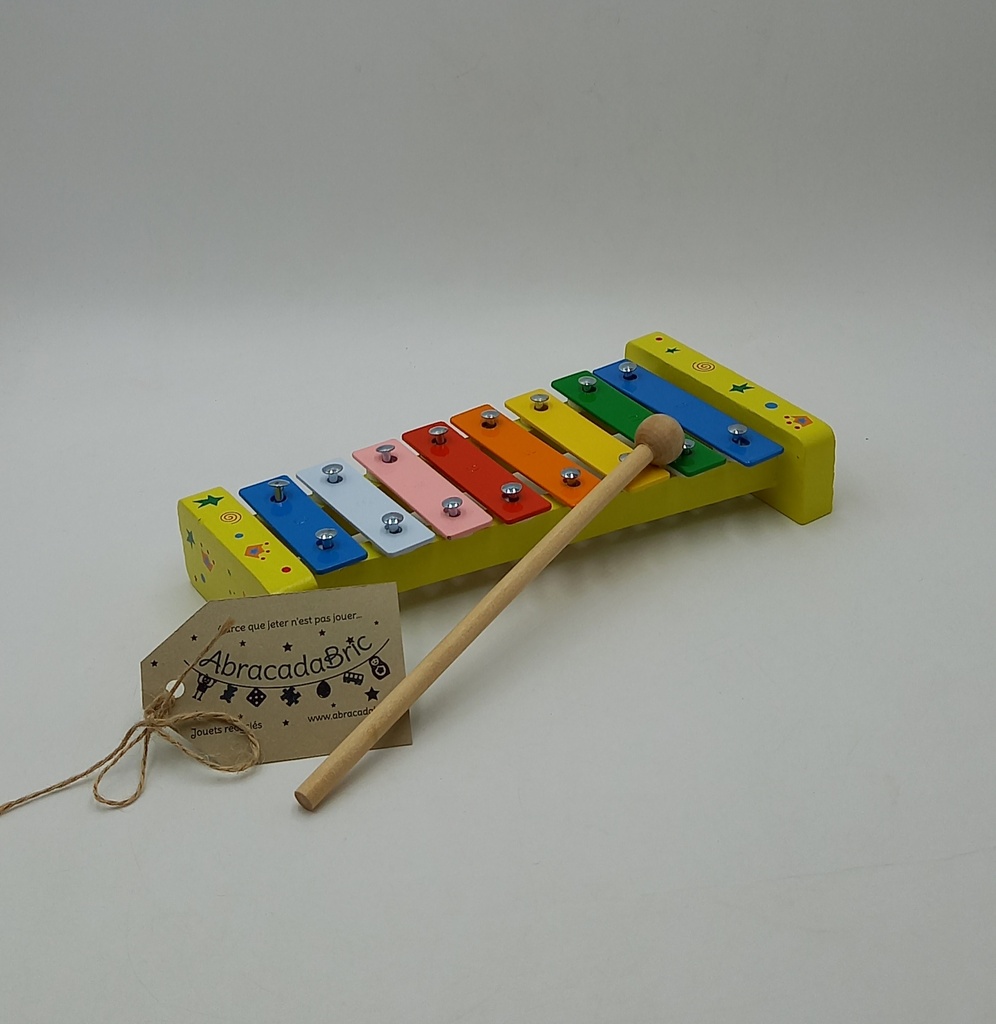 Xylophone en bois multicolore