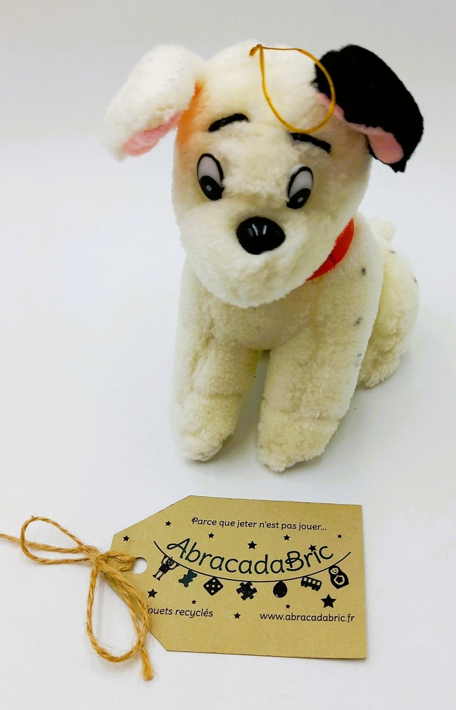 Peluche Dalmatien au collier rouge 19cm - ELUZ