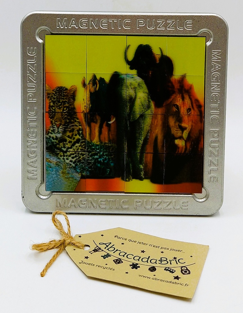 Puzzle magnétique 3D savane -16p
