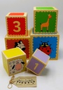 Mes cubes à empiler et encastrer en bois X6