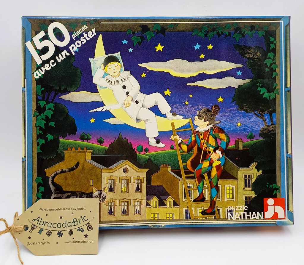 Puzzle "Au clair de la lune" 150p vintage - NATHAN 