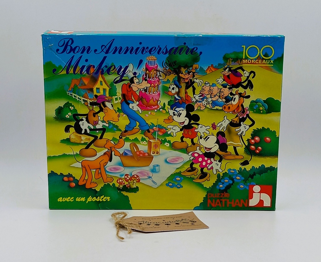 Puzzle "Bon anniversaire Mickey" 100p - NATHAN 
