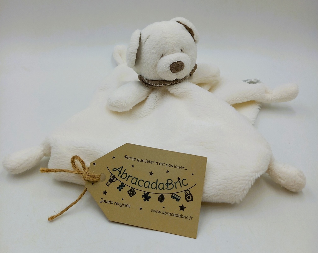Doudou plat ours blanc -SiMBA