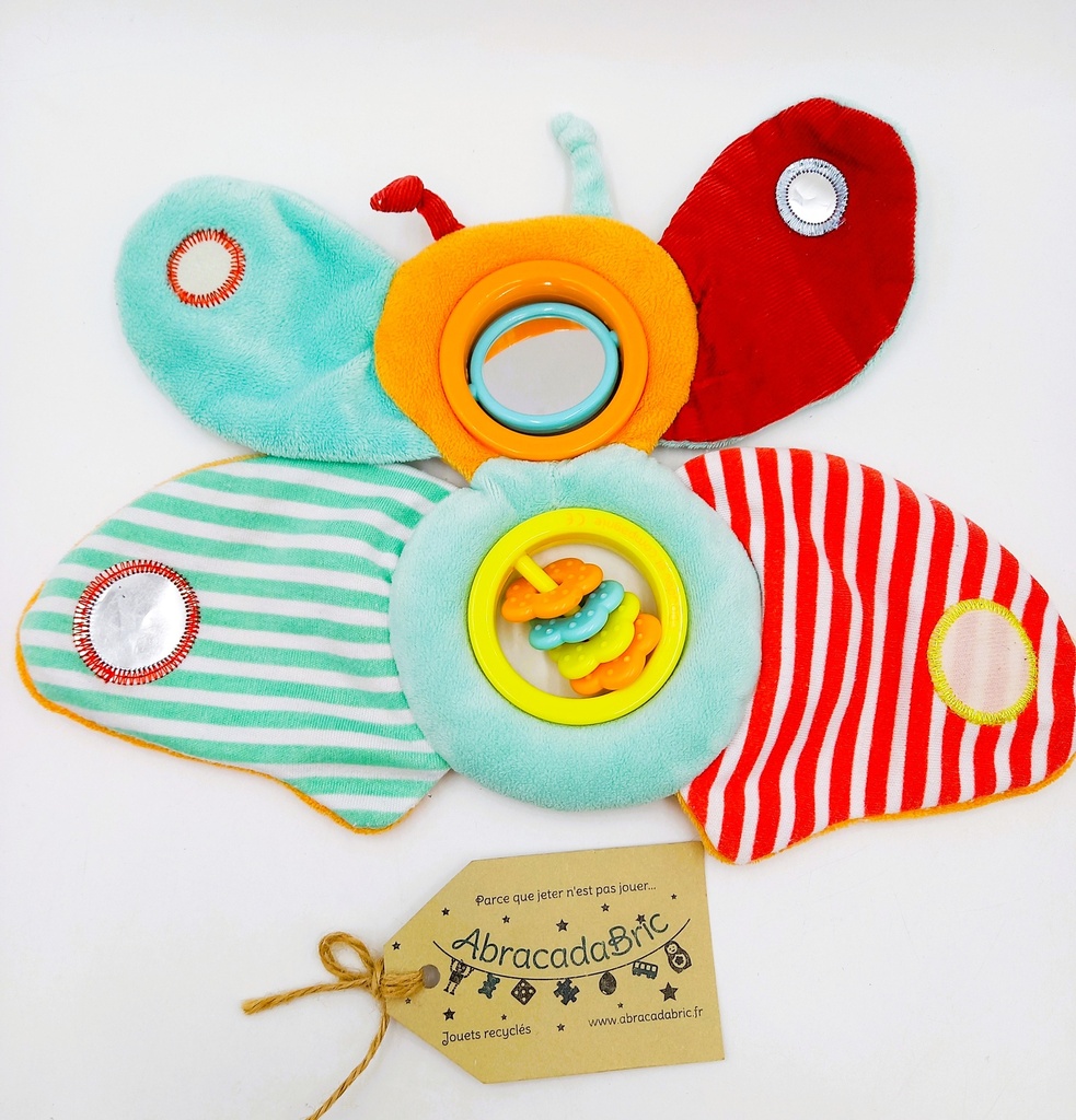 Doudou hochet papillon - DOUDOU ET COMPAGNiE