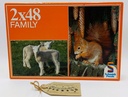Puzzle « Agneaux et écureuil » 2X48p - SCHMiDT 
