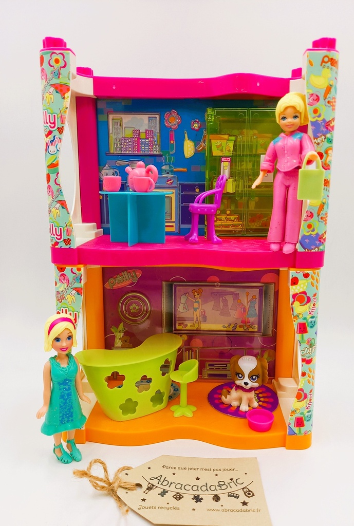 Cuisine et salon de Polly Pocket  - MATTEL 