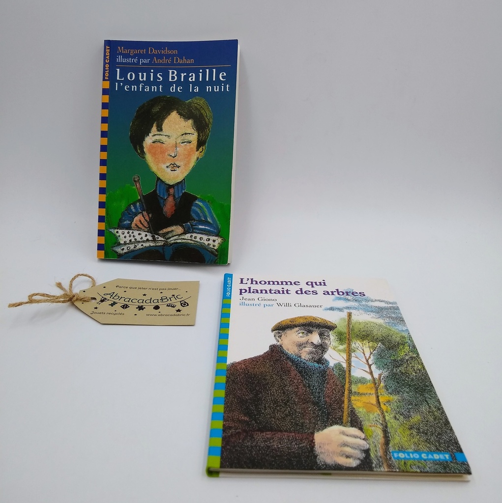 "Louis Braille l'enfant de la nuit" & "l'homme qui plantait des arbres" - FOLiO CADET