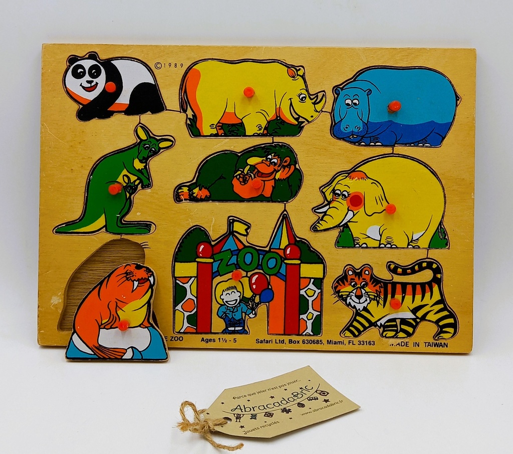 Puzzle bois "les animaux du zoo"