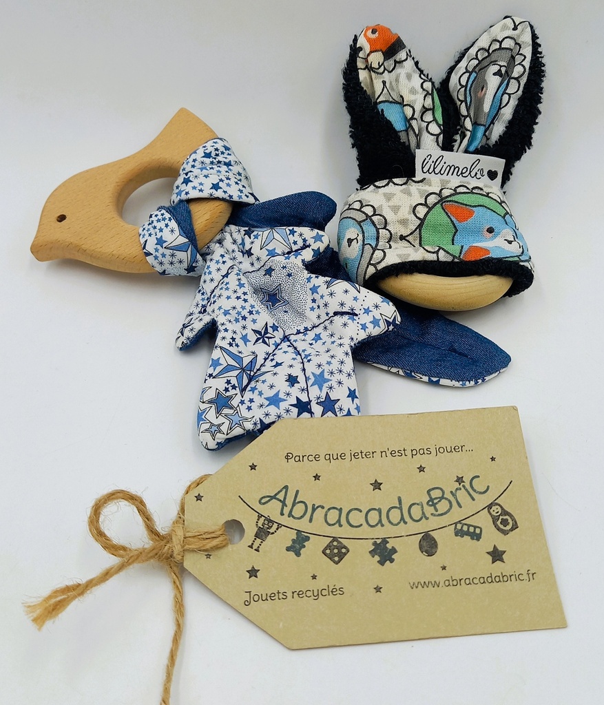 Hochets en bois et tissus - LiLiMELi