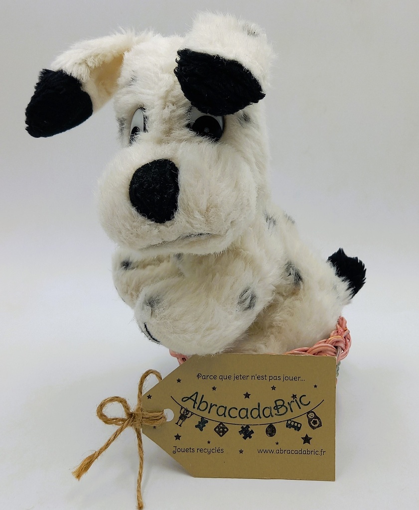 Chien noir et blanc 20cm