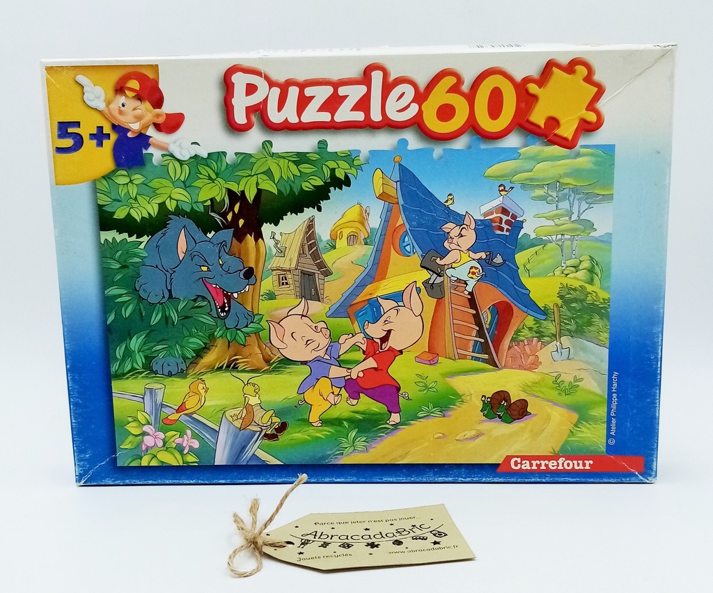 Puzzle 3 petits cochons 60p - CARREFOUR