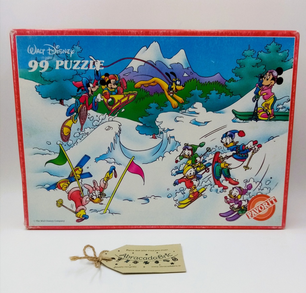 Puzzle "Mickey et cie au ski" vintage 99p - FAVORiT (ALEX VINTAGE)
