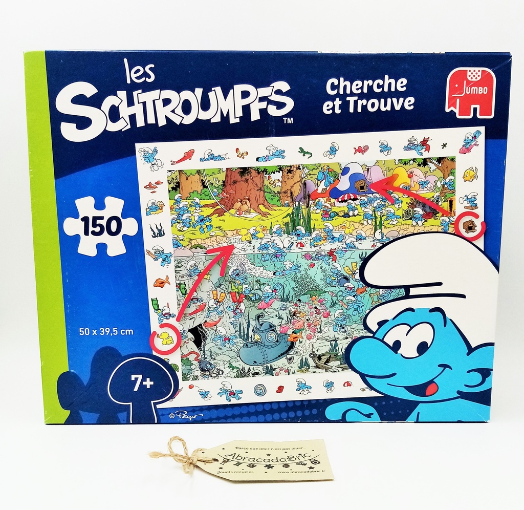 Puzzle "Les Schtroumps" cherche et trouve 150p - JUMBO