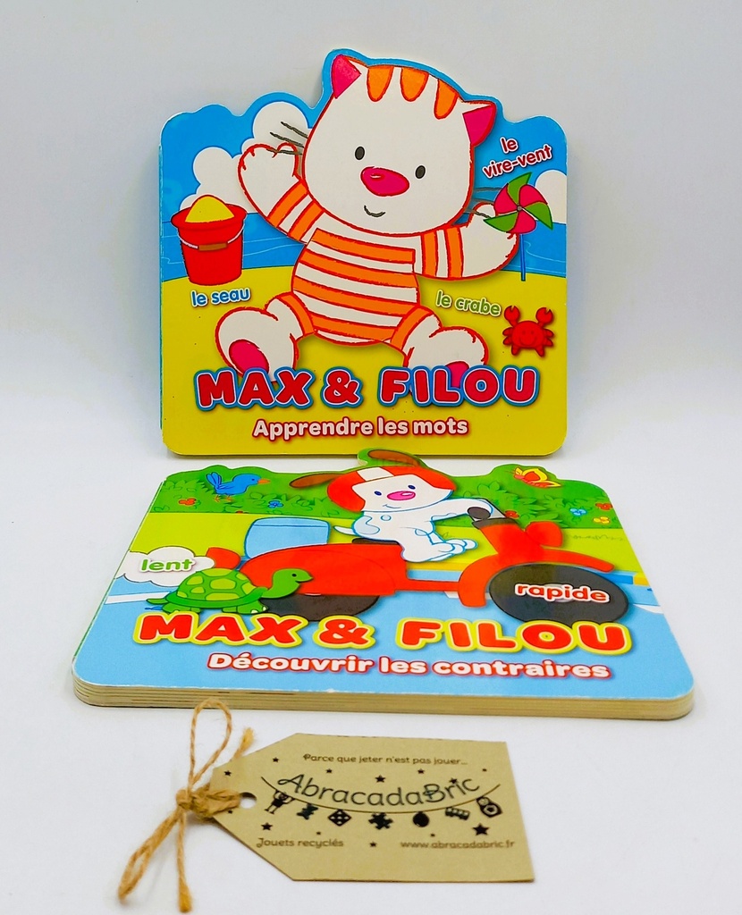 Max et Filou "Apprendre les mots" & "Découvrir les contraires" - BOUT'CHOU