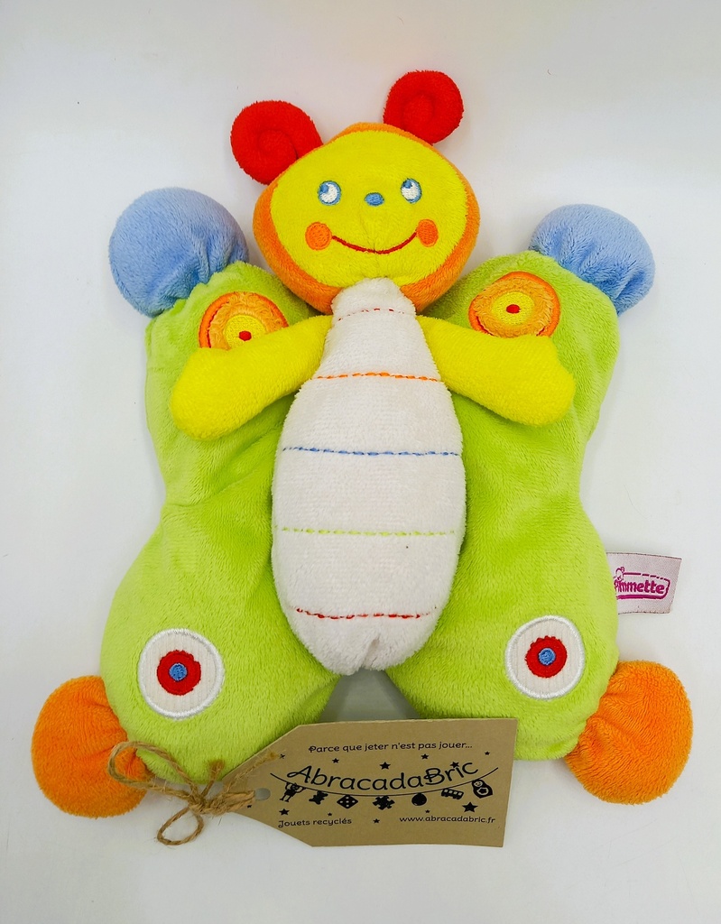 Doudou papillon 24cm - POMMETTE  