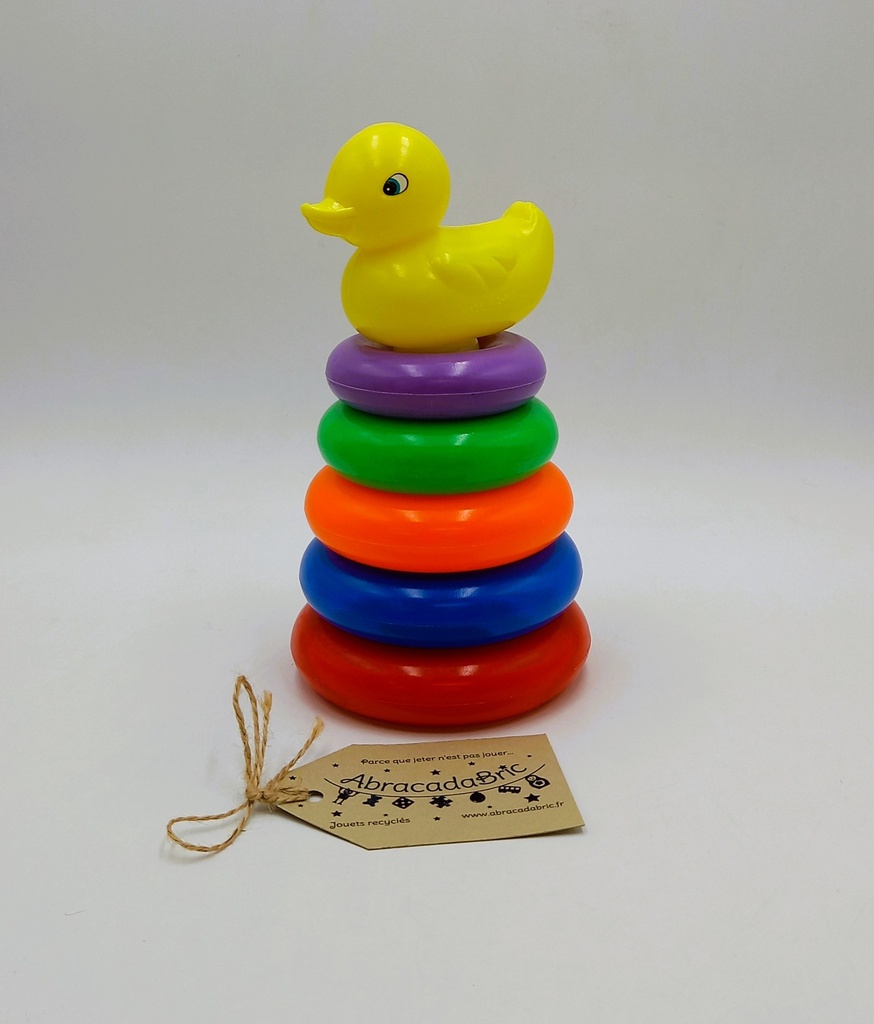 Tour canard et anneaux à empiler pour le bain
