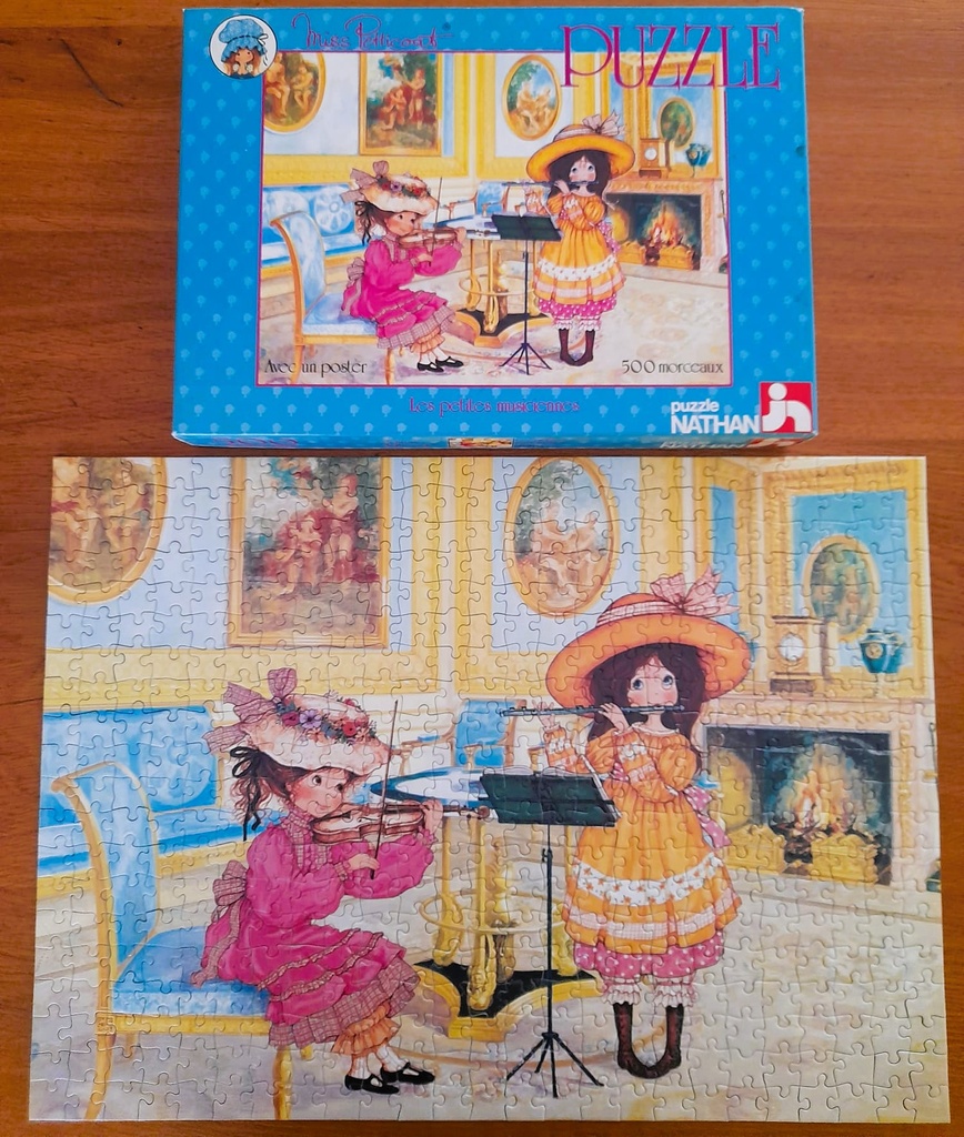 Puzzle Miss Petticoat "les petites musiciennes" 500p vintage - NATHAN 