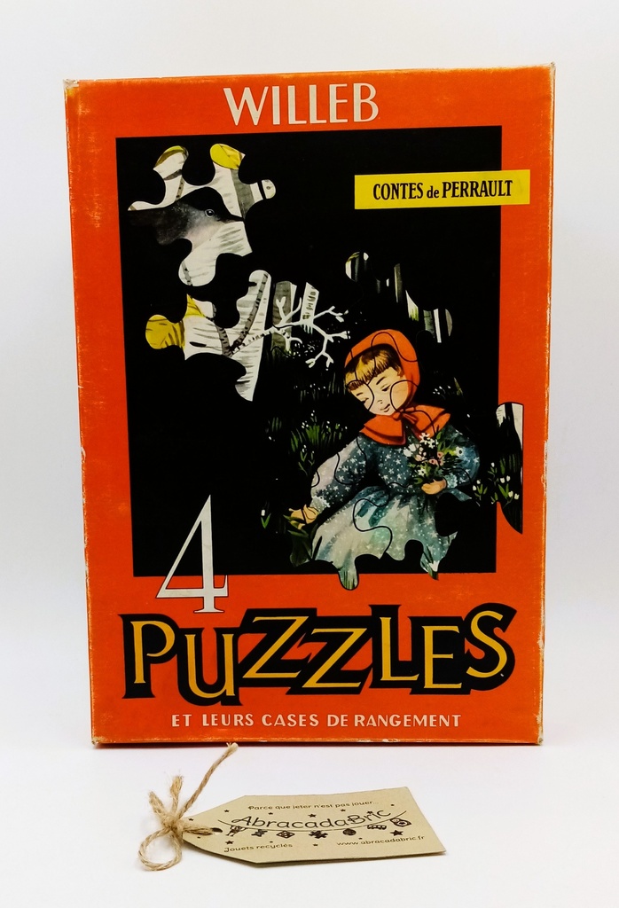 Puzzle 4x40p contes de Perrault vintage - WiLLEB