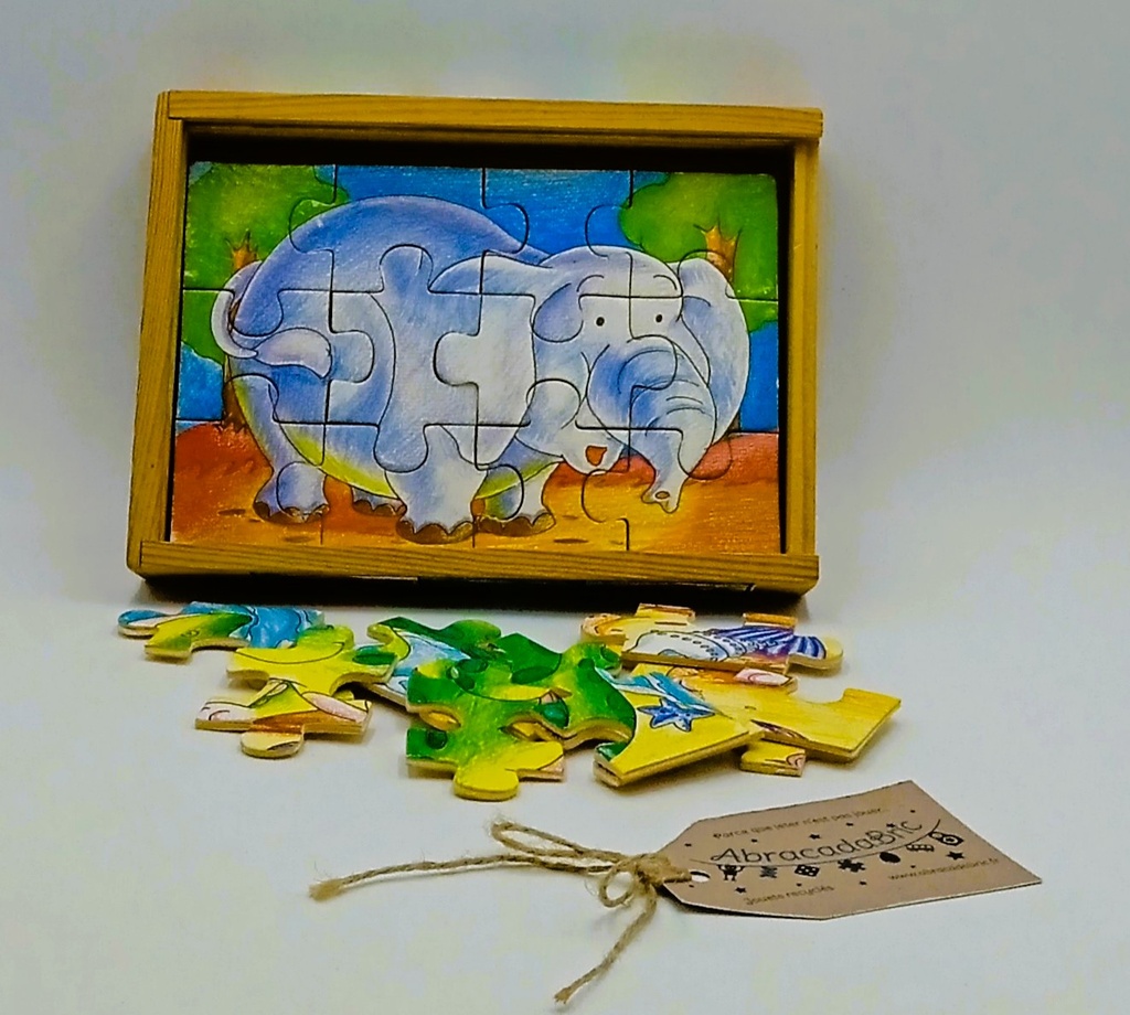6 puzzle animaux