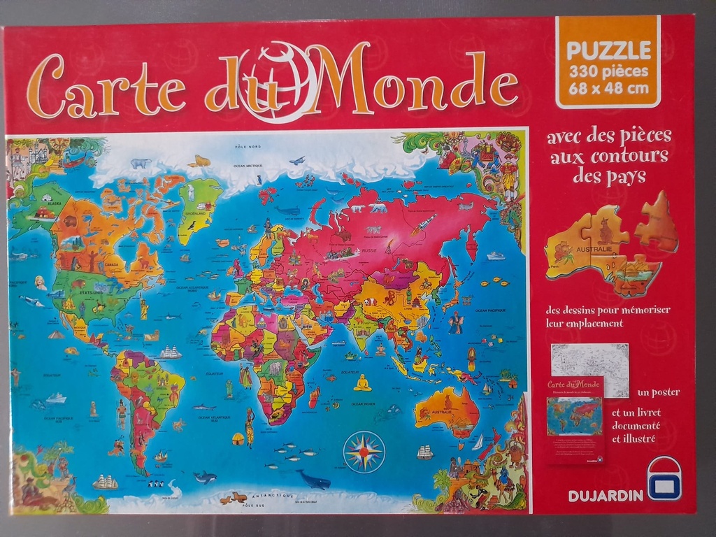 Puzzle "Carte du monde" 330p - DUJARDiN