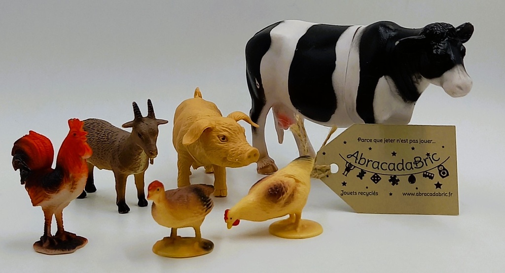 Lot X6 animaux de la ferme 