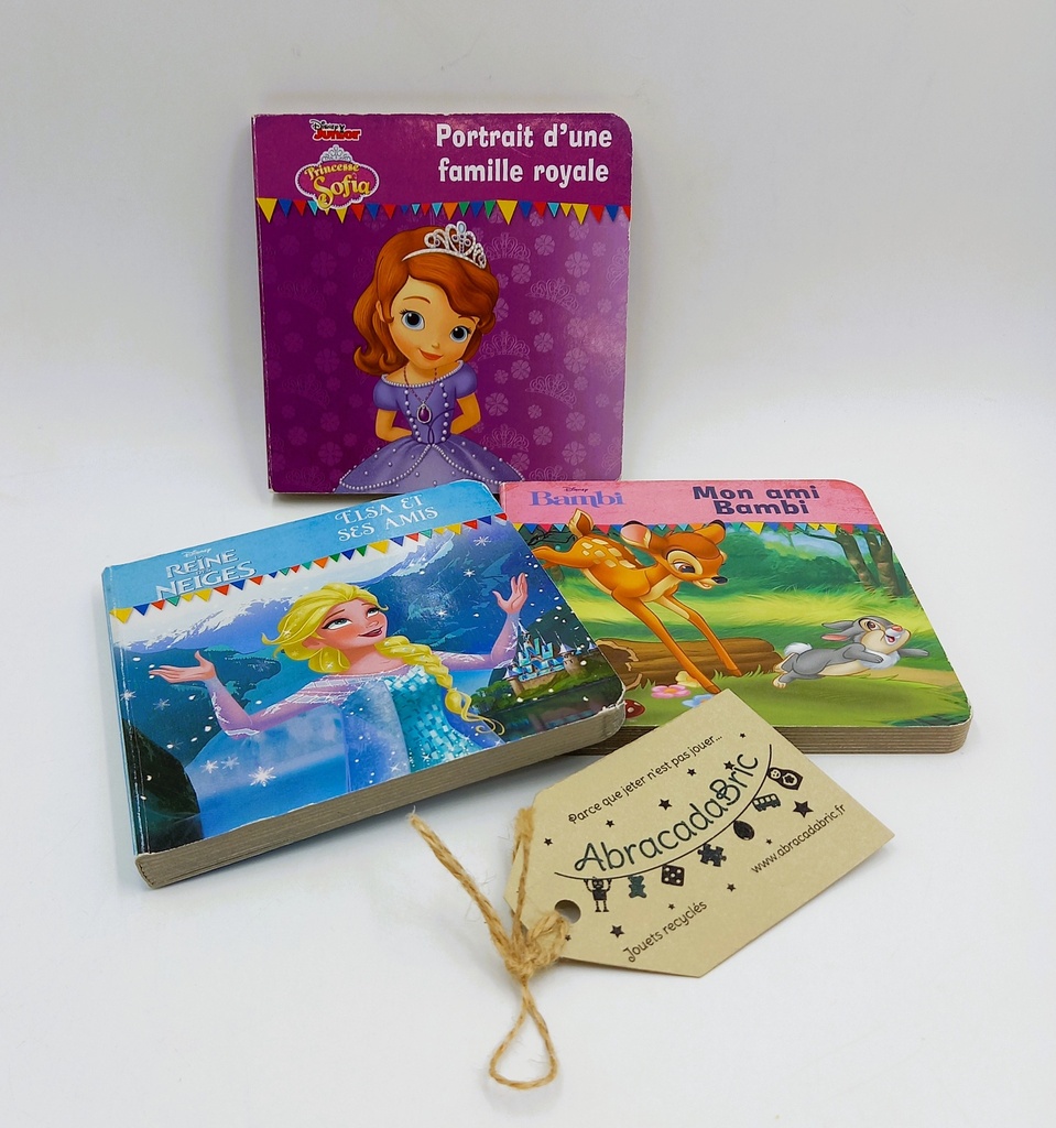 Lot x3 livres cartonnés Disney Junior - DiSNEY