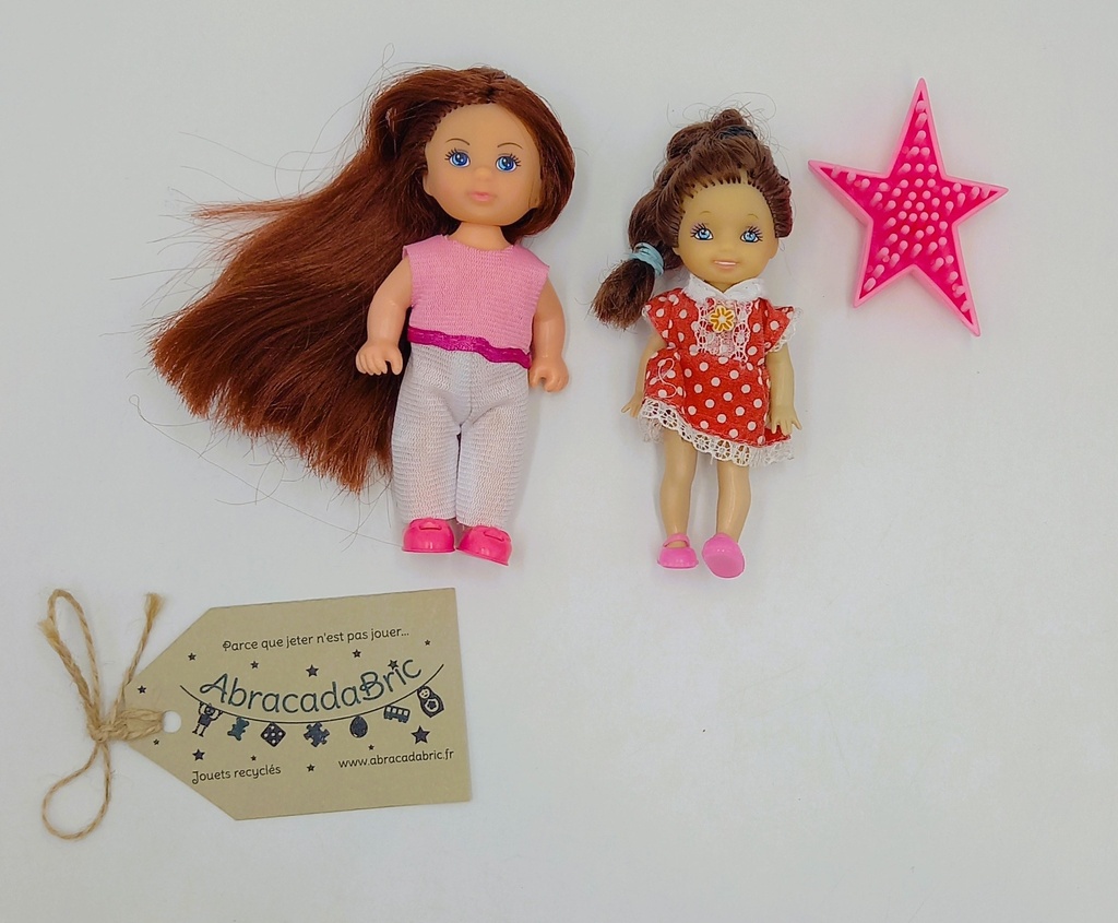 2 mini poupées 11cm