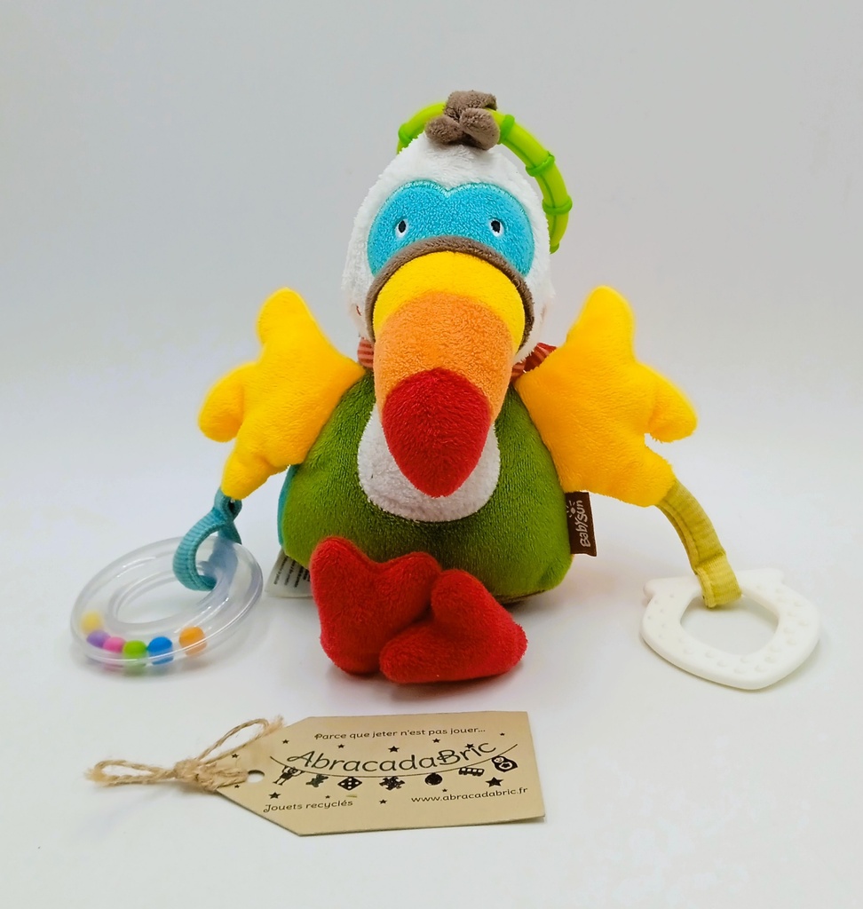 Peluche oiseau perroquet - BABYSUN