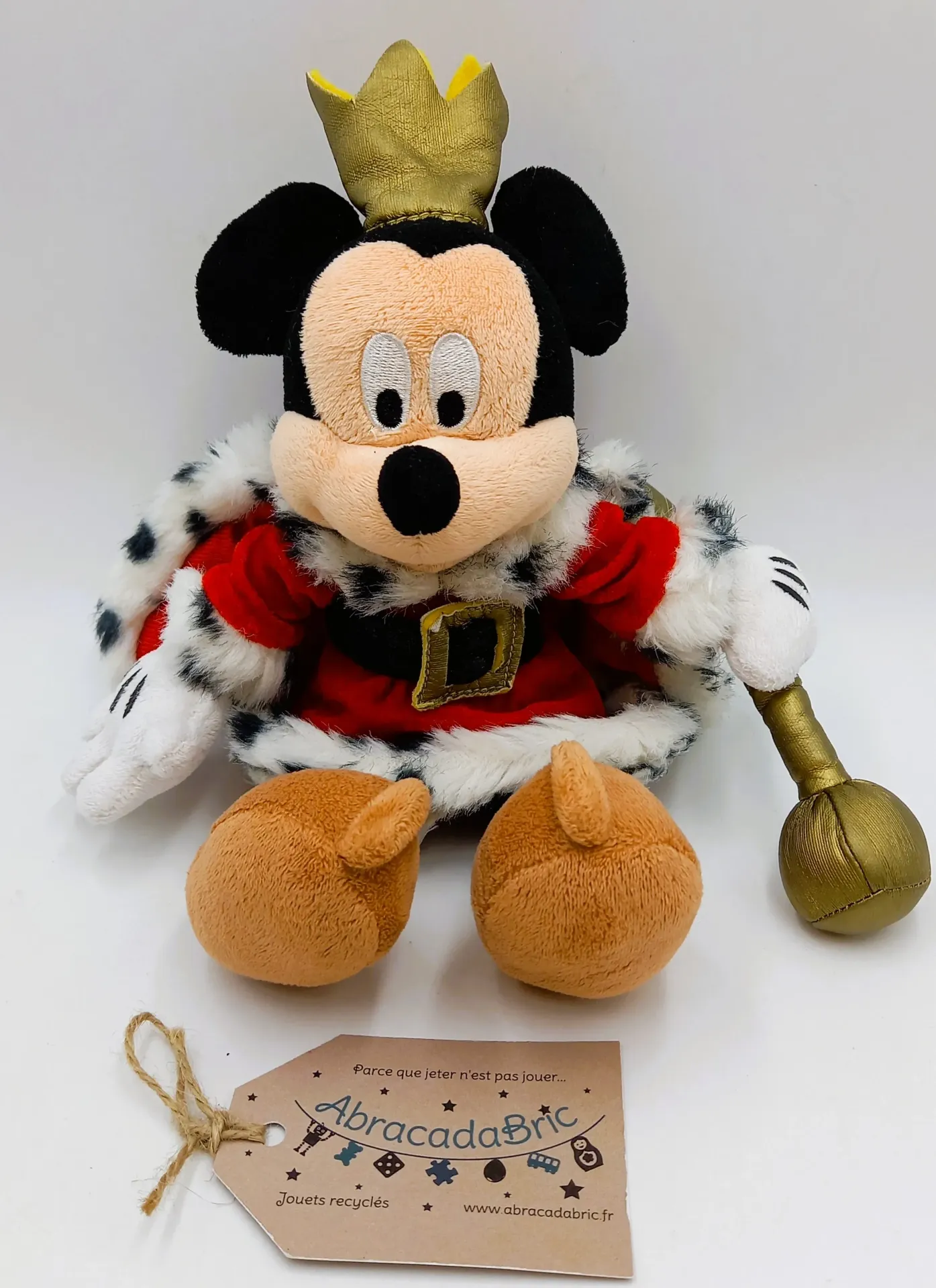 Peluche Mickey roi 30cm