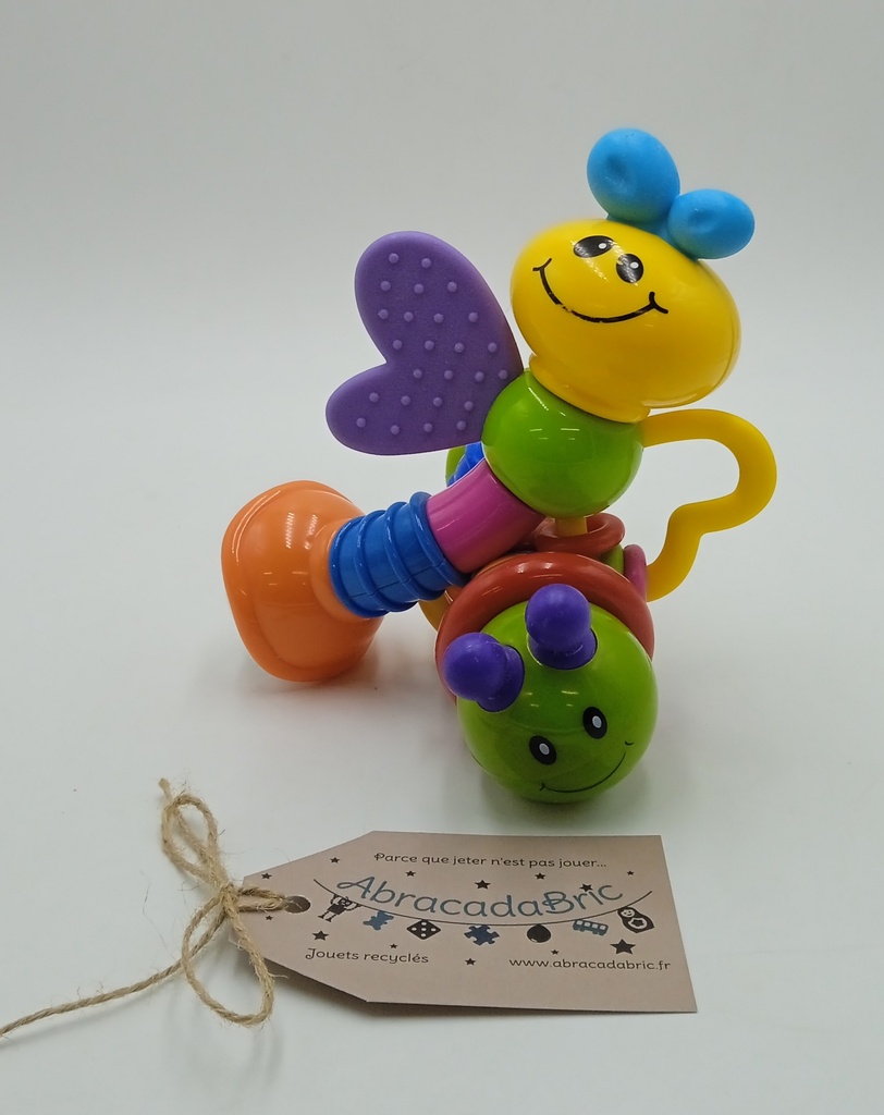 Hochet chenille et papillon 