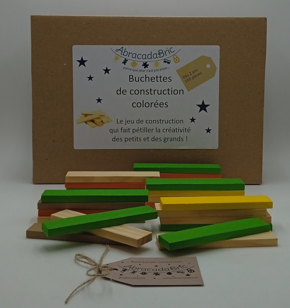 Buchettes de construction colorées 150 pièces 