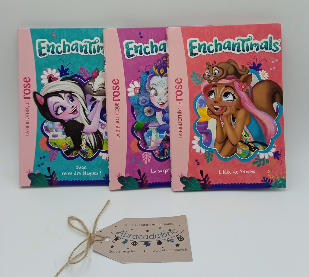 Lot x3 Enchantimals : "L'idée de Sancha", "La surprise de Patter" & "Sage, reine des blagues"- LA BiBLiOTHEQUE ROSE