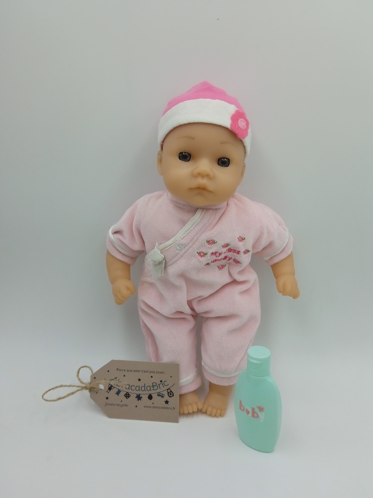 Mon poupon en pyjama rose 28 cm 