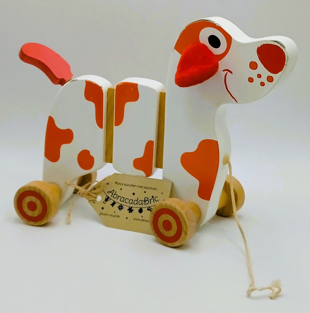 Chien à tirer en bois