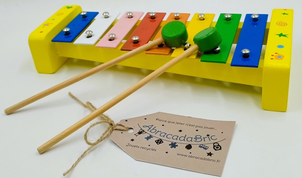 Xylophone en bois multicolore 