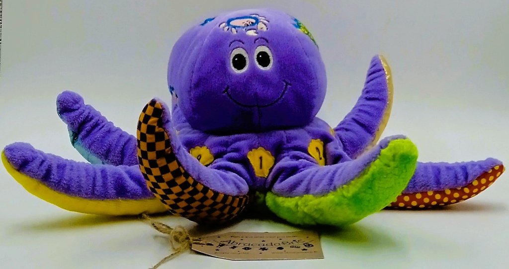Peluche pieuvre d'éveil 39cm - BABY PURPLE