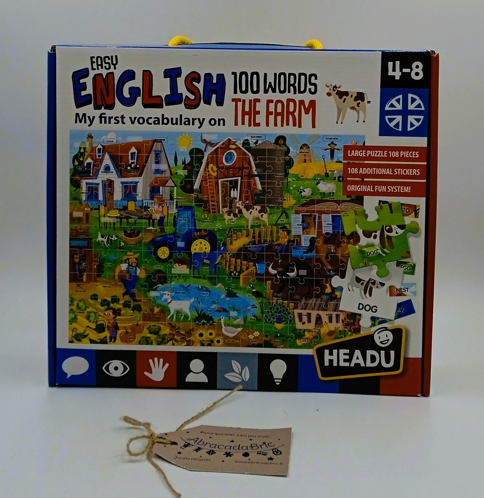 Easy English " The farm" 108 pièces - HEADU