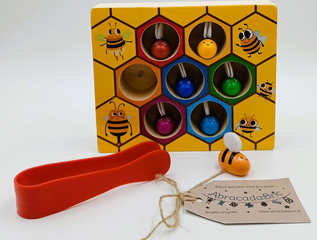 Jeu d'association "d'abeilles en bois" en bois
