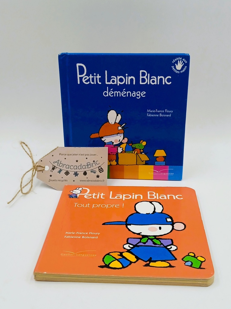 Petit lapin blanc tout propre et petit lapin blanc déménage - GAUTIER LANGUEREAU